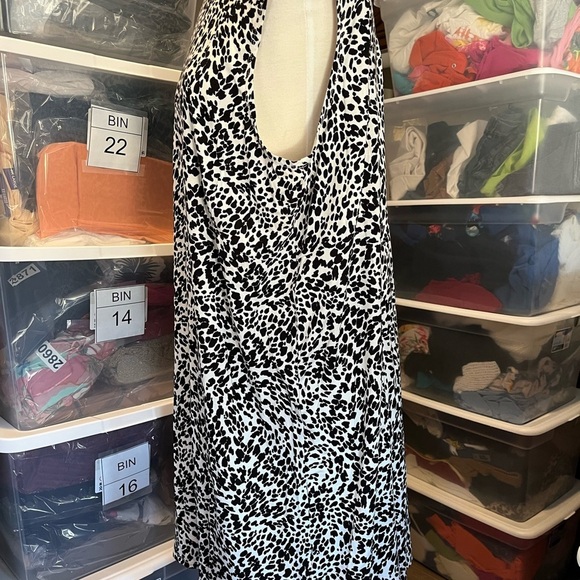 Black and White Animal Print Dress - Picture 3 of 6
